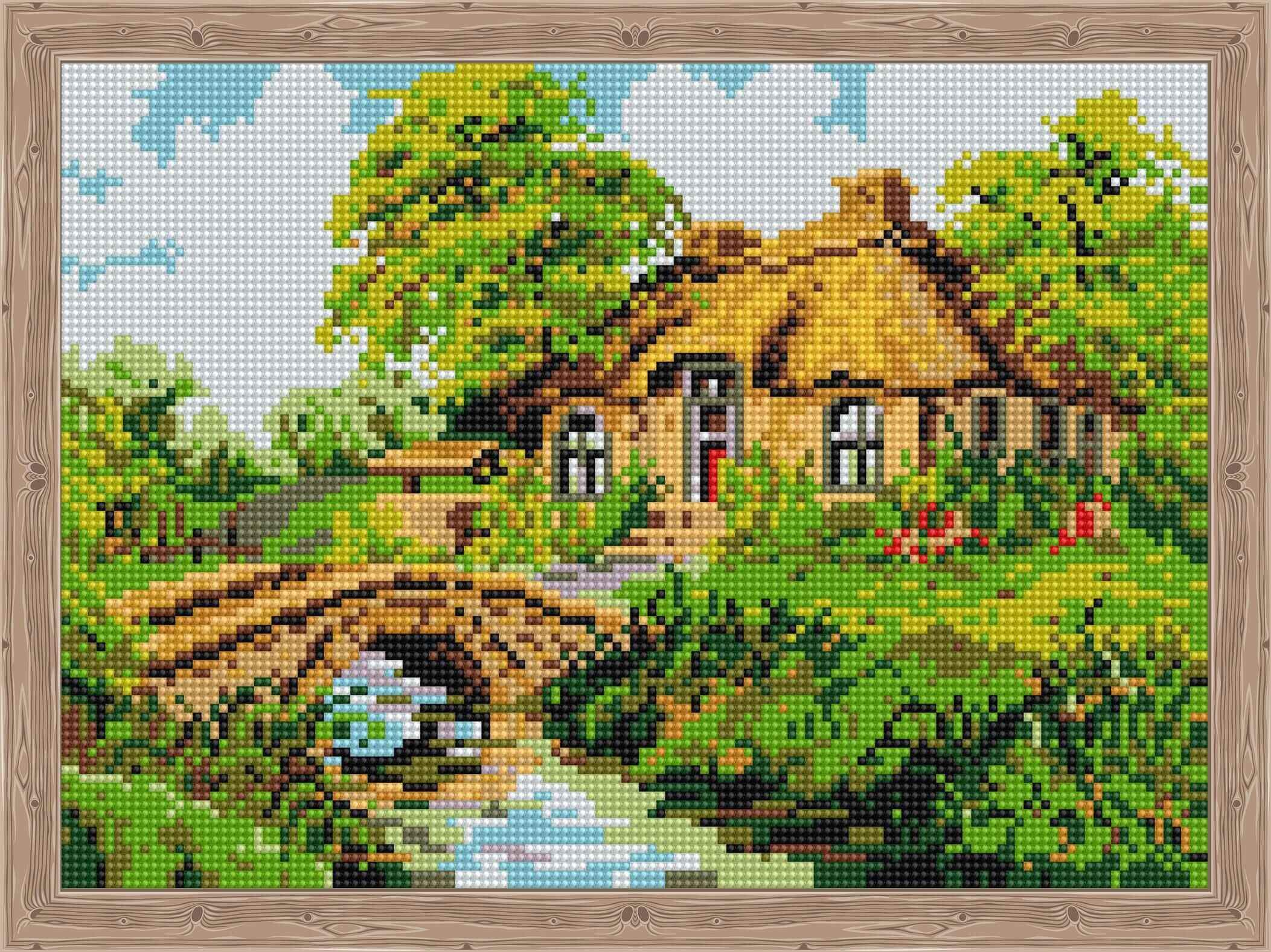 Алмазная мозаика деревенский дом